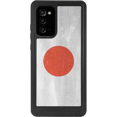 Japanese Flag Distressed Galaxy Note20 5G Waterproof Case